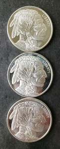 Lote de tres rondas de plata Buffalo de 1 oz - Imagen 1 de 3