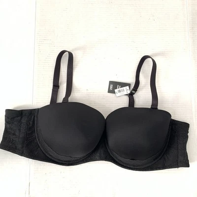 Torrid Curve 50 C Bra Push Up Convertible Straps Strapless Black Lace NEW - Image 1 of 4