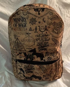 Harry Potter Ministry of Magic Muggle World Hogwarts Backpack School Book Bag - Picture 1 of 10