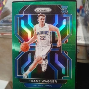FRANZ WAGNER 2021-22 PANINI PRIZM GREEN PRIZM ROOKIE RC #310 ORLANDO MAGIC MINT - Picture 1 of 13