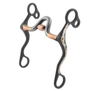 Formay 174889BR Floral Brown Sweet Iron 5” Mouth Bit with Copper Bars & Roller - Picture 1 of 2