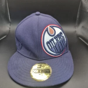 Gorra New Era 59Fifty Edmonton Oilers ajustada 7 5/8 (60 cm) panel lateral logotipo NHL - Imagen 1 de 10