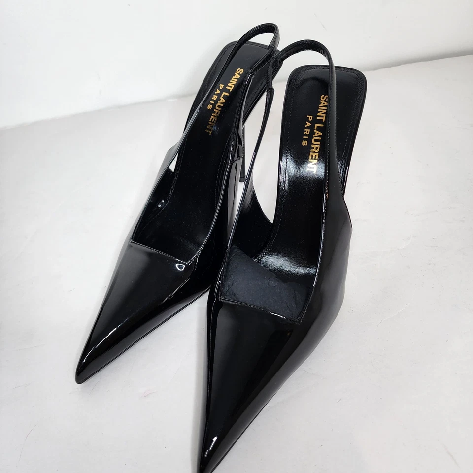 Yves Saint Laurent YSL Kiss 105 Womens Slingback Pump In Black Size 38.5 - Image 1 of 4