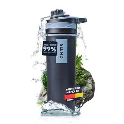 SLEMD® Outdoor Wasserfilter Trinkflasche (800ml); Wasseraufbereitung; - Bild 1 von 4