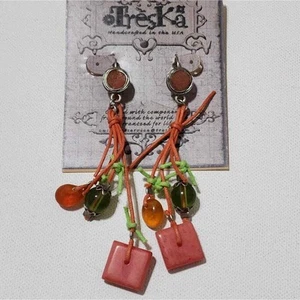 Treska beaded dangle chandelier earrings new!!! - Picture 1 of 3