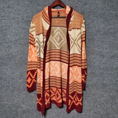 Cárdigan acogedor inclinable completo Y2K para mujer XL largo frente abierto con capucha EE. UU. De colección surf Foto 1 de 4