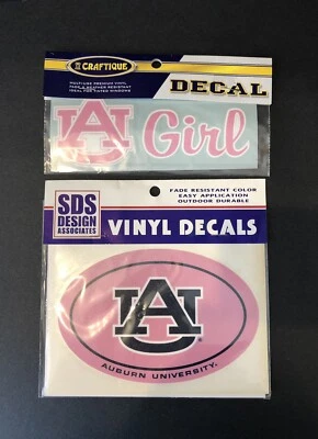 Auburn Tigers Auburn Girl Pink Decals ( set of 2 ) - Image 1 of 4