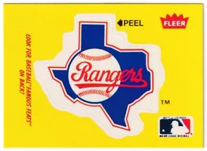 1986 Fleer Texas Rangers Logo Sticker Famous Feats #17 Jack Chesbro Back - Picture 1 of 2