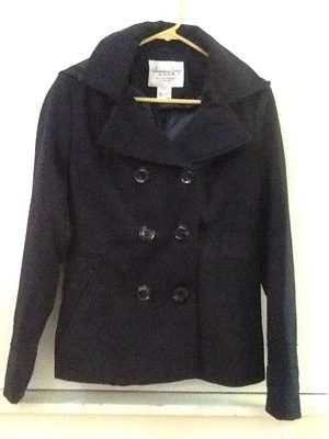 CHAQUETA CHAQUETÓN CAPUCHA DOBLE BOTÓN AZUL MARINO NUEVA CON ETIQUETAS AMERICAN RAG Cie M Foto 1 de 4