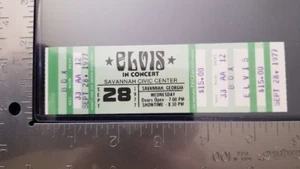 ELVIS PRESLEY - VINTAGE 28. SEPTEMBER 1977 SAVANNAH, GA. GANZE UNBENUTZTE KONZERTKARTE - Bild 1 von 1