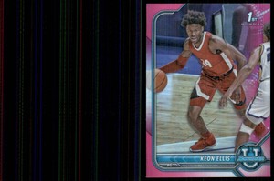 2021-22 Bowman University Chrome Pink Refractors Keon Ellis #75