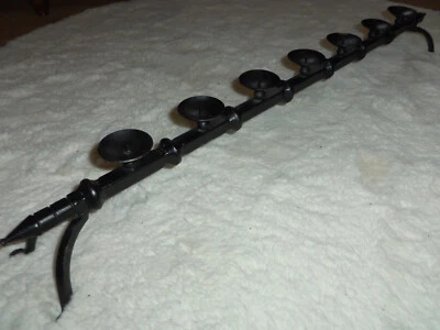 Langer Schmiedeeisener Kerzenleuchter Kerzenhalter geschnörkelt rustikal 82cm - Bild 1 von 4