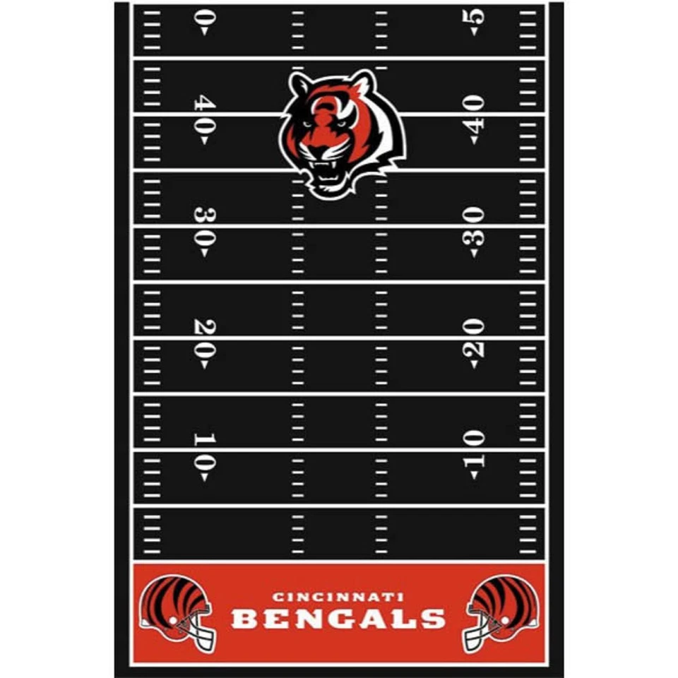 Mantel de plástico para decoración de fiestas deportivas de fútbol americano profesional de Cincinnati Bengals NFL Foto 1 de 1
