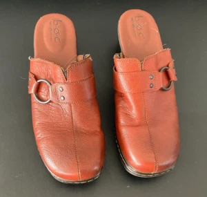Damen B.O.C. braune Leder Slipper Clogs Gr. 10 - Bild 1 von 5