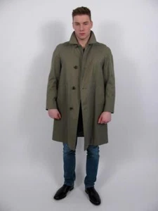 AQUASCUTUM TRENCH COAT JACKET LONDON ENGLAND KHAKI WOOL REMOVEABLE LINER~34 - Picture 1 of 1