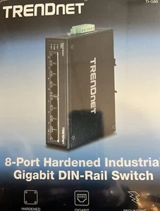 Trendnet 8-port Hardened Industrial Gigabit Poe+ Din-rail Switch - 8 Ports - - Picture 1 of 3