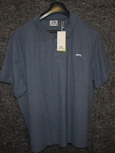 Slazenger schlichtes jeansblaues Poloshirt - Größe 4XL - Bild 1 von 9