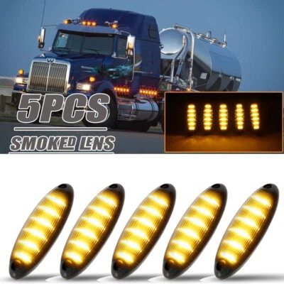 5x Luces LED ámbar de techo elevado para Western Star 4700 4800 4900 Foto 1 de 4