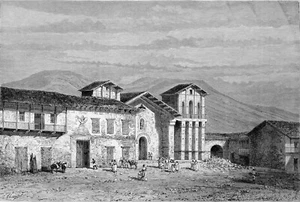 PERU - CHURCH of CELENDIN (region of Cajamarca) - Engraving from 19th century - Picture 1 of 3