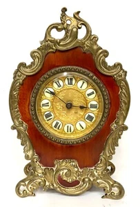Antique Mantel Clock with Decorative Mounts : Father Time Dial - Picture 1 of 12