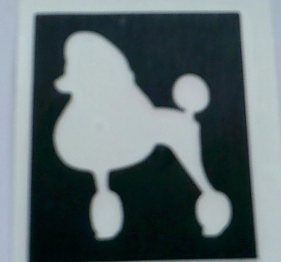 Caniche perro plantillas para grabado en vidrio artesanía presente grabado hobby cristalería