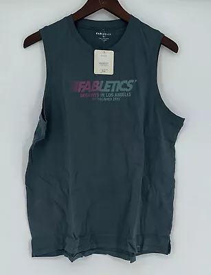 Camiseta sin mangas para mujer Fabletics 100 % algodón. Gráfico de pizarra Storm talla XL Foto 1 de 4