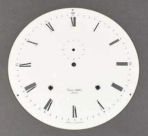 ERWIN SATTLER Email Uhren Zifferblatt f Wanduhr Uhrwerk Uhrmacher clock dial - Bild 1 von 2