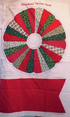 Old Fashioned Christmas Wreath Soft Sculpture 2 Sew Cranston Print Works New - Image 1 of 3