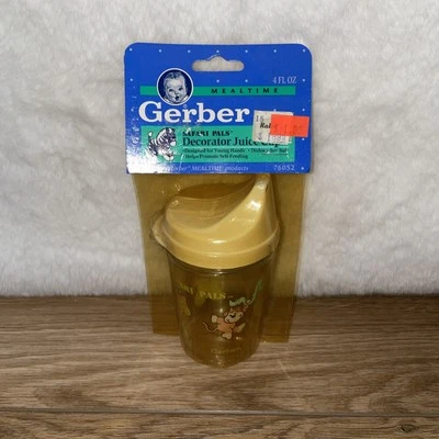 Taza de jugo Gerber Safari Pals 1992 de colección 4 oz mono jirafa nueva de lote nuevo Foto 1 de 4