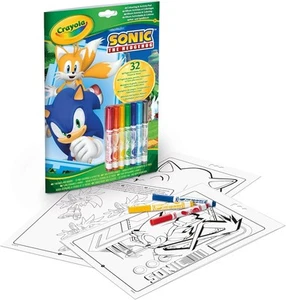 CRAYOLA - Album attività & Coloring Sonic, 32 Pagine da Colorare e 7 Mini Pennar - Foto 1 di 1