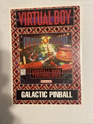 Virtual Boy Galactic Pinball VIDPRO Card Toys R Us Display Card Promo Rare - Image 1 of 2