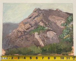 Mountainous Landscape OIL ON BOARD 9X12IN By Mark White - Picture 1 of 2