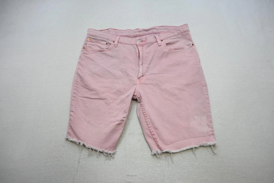 Levi's 511 紧身版型牛仔短裤弹力坚固粉红色水洗男式 40 码 — 第 1/4 张图片