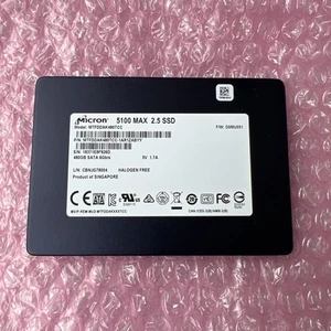 Micron 5100 MAX 480Gb SATA 2.5” 6Gb SSD MTFDDAK480TCC for Laptop Desktop Servers - Picture 1 of 2