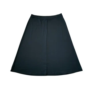 Kasper Women's 2X Black Pull-On A-Line Midi Skirt Thick Knit Stretch Jersey - Picture 1 of 6