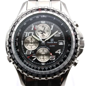 Citizen Thunderbird 92-9989 Chronograph Fliegeruhr Alarm 100M Edelstahl - Bild 1 von 19