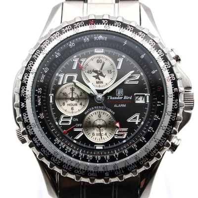 Reloj Citizen Thunderbird 92-9989 Cronógrafo Piloto Alarma Cuarzo Analógico Japón Foto 1 de 4