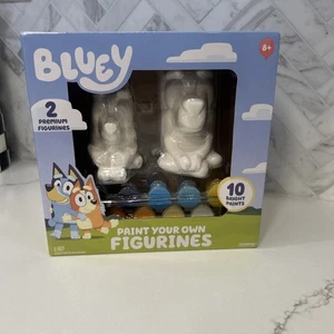 Bluey 2 Figuren - selber bemalen - 10 leuchtende Farben - Bild 1 von 8