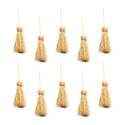  10 Pcs Mini Broom Soft Brush for Cleaning Miniature Craft Accessories Small - Image 1 of 4
