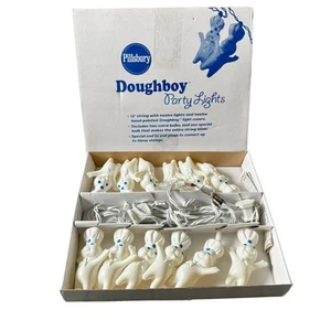 NIB 1999 Pillsbury Doughboy Poppin' Fresh String of 12 Party Christmas Lights FS - Picture 1 of 5