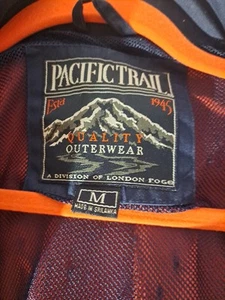 MENS RED &Blue Pacific trail Hooded Zip Front Jacket Zs Medium Outer Wear - Picture 1 of 10