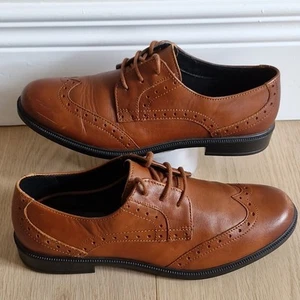Hotter Dew Shoes Light Brown Comfort Leather Pumps Lace Up EU 37 1/2 UK 4.5 - Picture 1 of 11