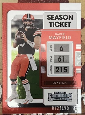 Baker Mayfield - Boleto de temporada 2021 Panini Contenders - #22 - /199 Foto 1 de 2