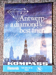 Kompass Diamonds Directory 1989/90 10th Edition Antwerp Belgium Trade Guide - Picture 1 of 12