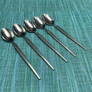 5 Stanley Roberts SRI RAVENNA Stainless ICED TEA SPOONS Vintage Japan MCM - Picture 1 of 7