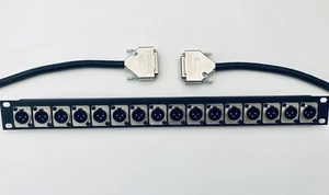16 CH D-Sub Patchbay XLR Neutrik 1U Abdeckplatte Mogami Webstuhl Studio - Bild 1 von 14