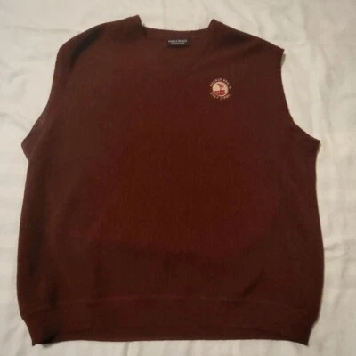 Pebble Beach Sweater Vest, Men's XL Embroidered, Alpaca Wool - Image 1 of 4