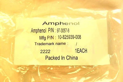 Amphenol 10-825939-008 Circular Connector Clamp, AN3057 Type, 1 Sealed Bag - Image 1 of 3