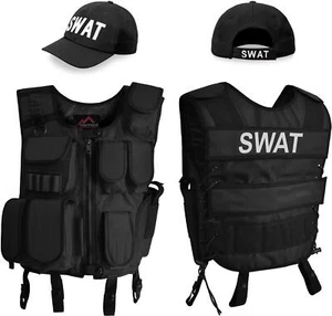 SWAT Kostüm bestehend aus Weste und Cap Größe XS - 4XL wählbar in Profi Qualität - Bild 1 von 41