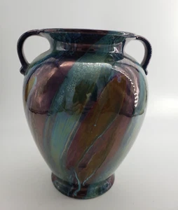 Scheurich Germany 615-20 Vase Regenbogen irisierend mit Griffen 8 Zoll - Bild 1 von 8